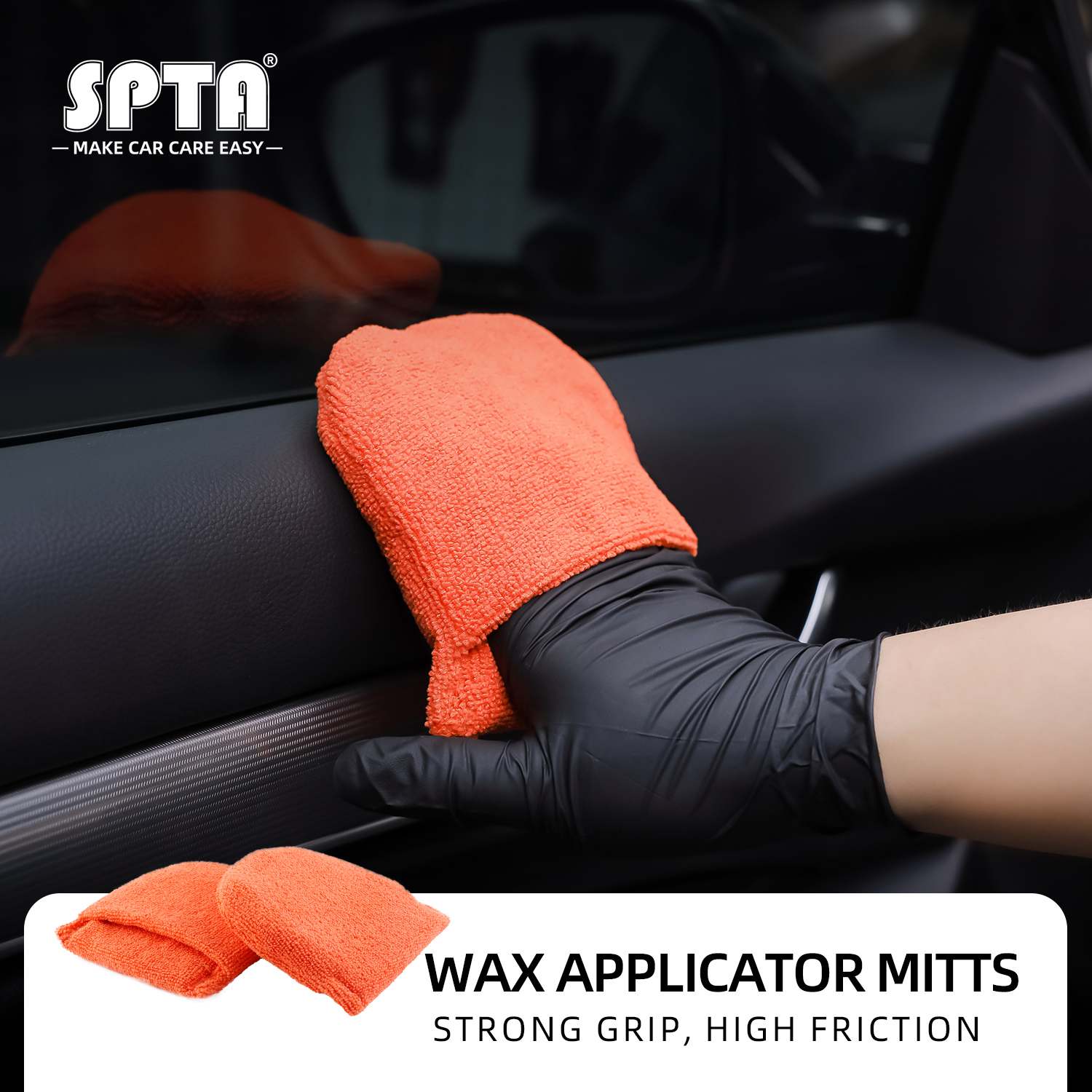 SPTA 10Pcs Microfiber Applicator Pad Car Detailing Suede Sponge Applicator  Pads